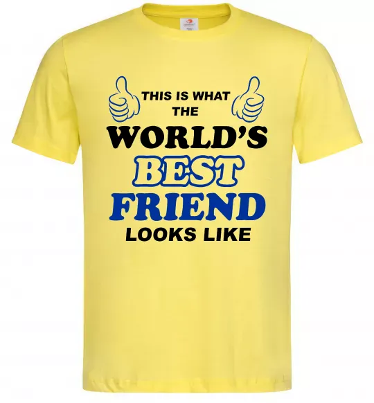 Чоловіча футболка This is the worlds best friend looks like Лимонний фото