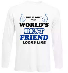 Лонгслив I love my best friend Черный фото