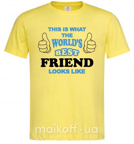 Чоловіча футболка This is the worlds best friend looks like Лимонний фото
