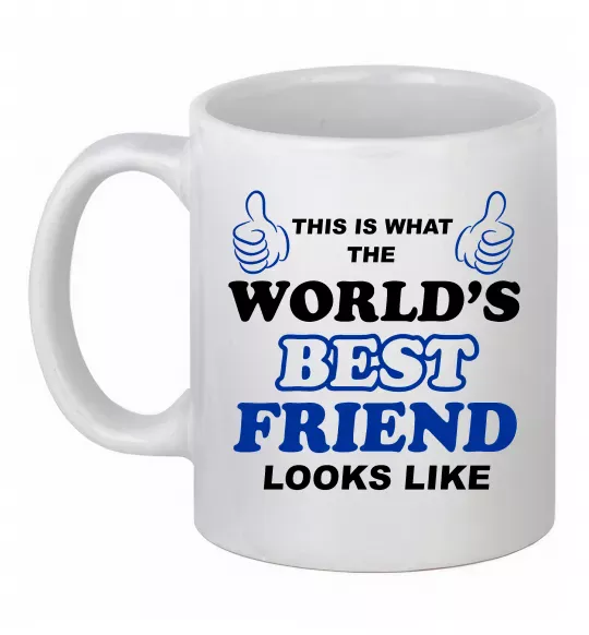 Чашка керамічна This is the worlds best friend looks like Білий фото