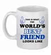 Чашка керамічна This is the worlds best friend looks like Білий фото