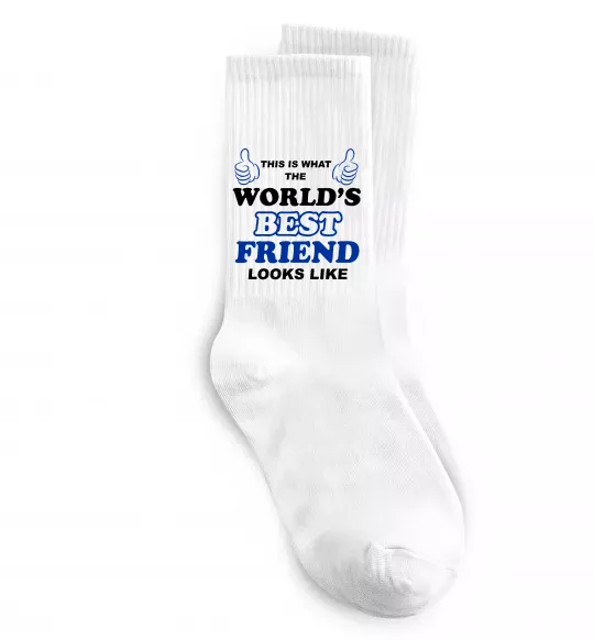 Носки This is the worlds best friend looks like Белый фото