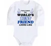 Детский боди This is the worlds best friend looks like Белый фото