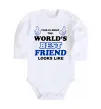 Дитячий бодік This is the worlds best friend looks like Білий фото