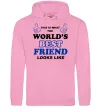Чоловіча толстовка (худі) This is the worlds best friend looks like Рожевий фото