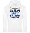 Чоловіча толстовка (худі) This is the worlds best friend looks like Білий фото