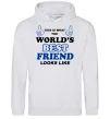 Чоловіча толстовка (худі) This is the worlds best friend looks like Сірий меланж фото
