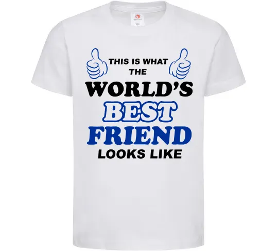 Детская футболка This is the worlds best friend looks like Белый фото
