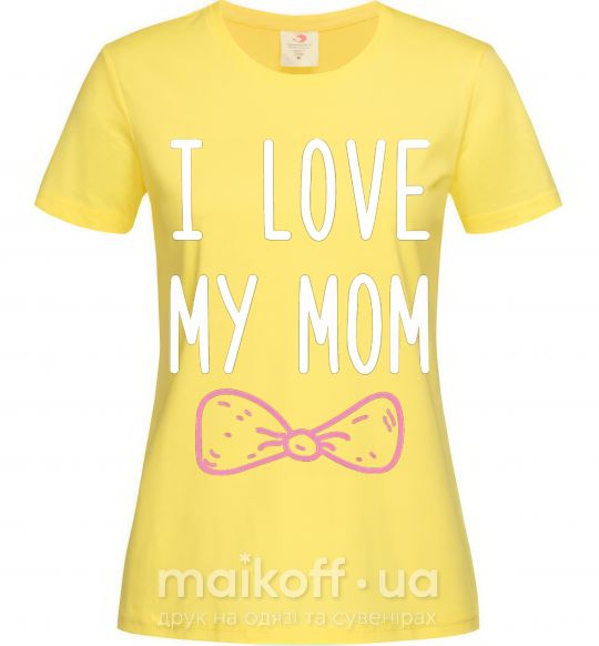 Жіноча футболка I love my MOM2 Лимонний фото
