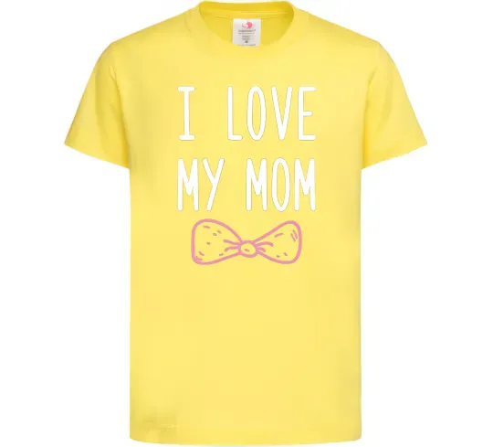 Детская футболка I love my MOM2 Лимонный фото