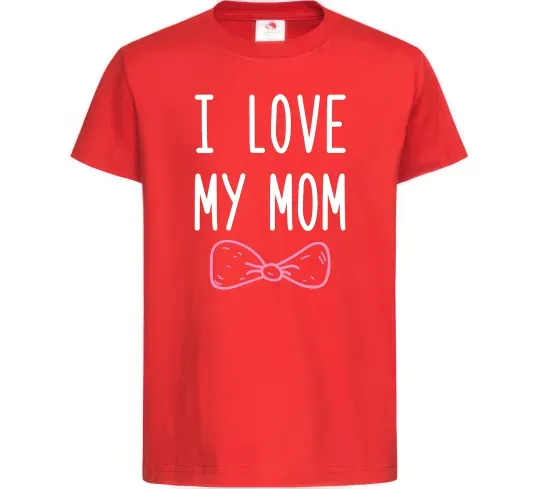 Детская футболка I love my MOM2 Красный фото