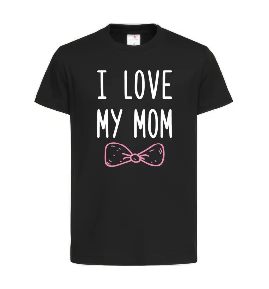 Детская футболка I love my MOM2 Черный фото