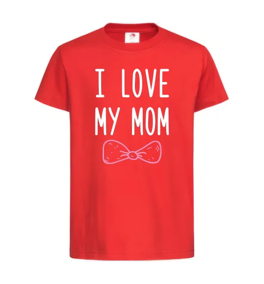 Детская футболка I love my MOM2 Красный фото