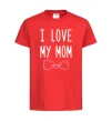 Детская футболка I love my MOM2 Красный фото