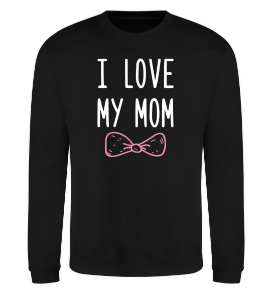 Свитшот I love my MOM2 Черный фото