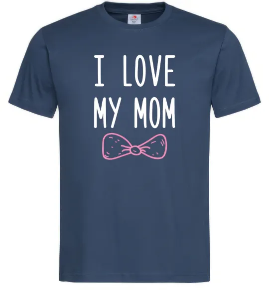 Чоловіча футболка I love my MOM2 Темно-синій фото