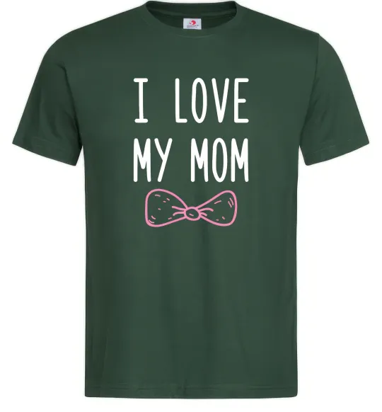 Чоловіча футболка I love my MOM2 Темно-зелений фото