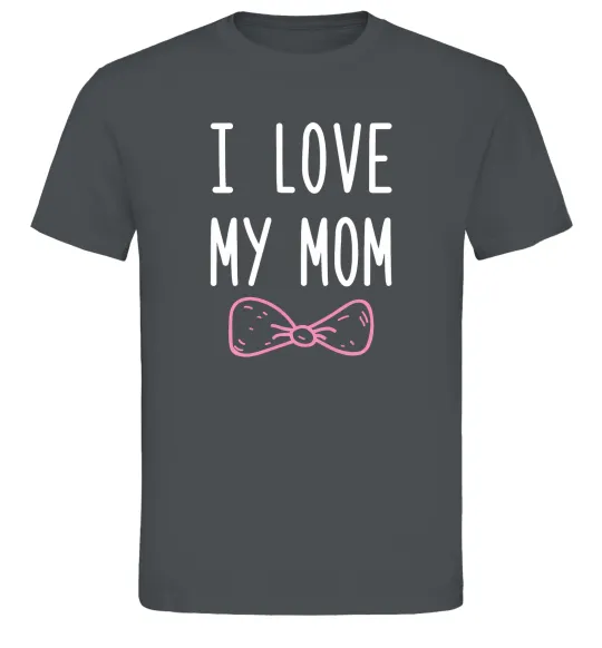 Чоловіча футболка I love my MOM2 Графіт фото