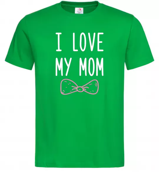 Чоловіча футболка I love my MOM2 Зелений фото