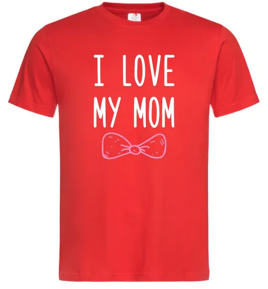 Чоловіча футболка I love my MOM2 Червоний фото