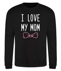 Свитшот I love my MOM2 Черный фото