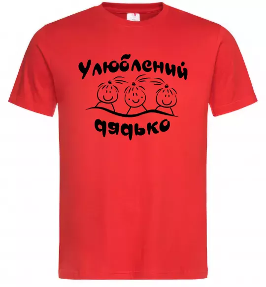 Мужская футболка Улюблений дядько Красный фото