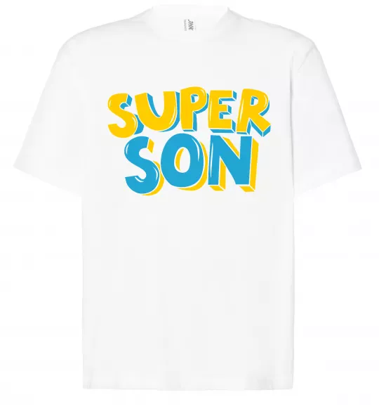 Футболка Оверсайз Найкрутіший син Белый фото