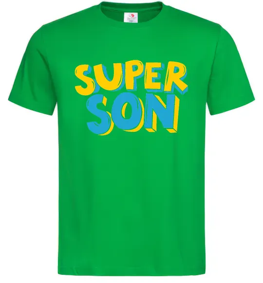 Мужская футболка Найкрутіший син Зеленый фото