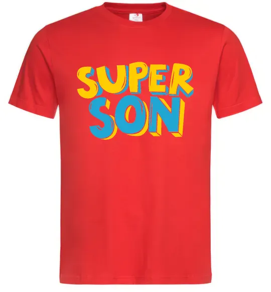Мужская футболка Найкрутіший син Красный фото