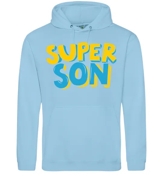 Мужская толстовка (худи) Найкрутіший син Голубой фото