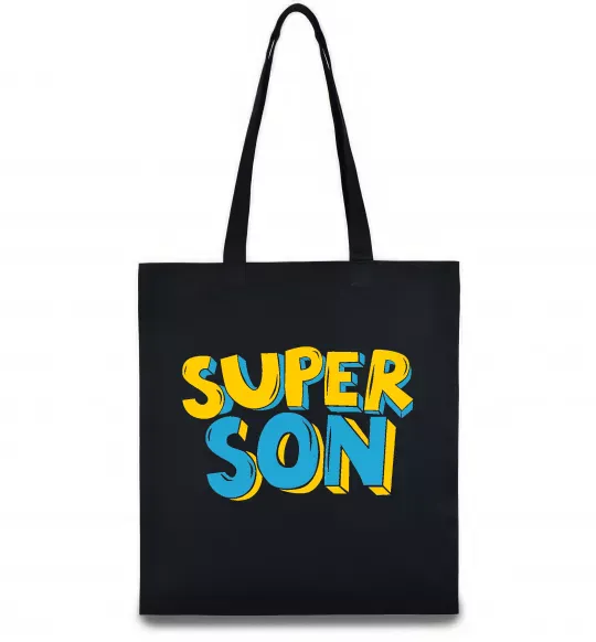 Эко-сумка Найкрутіший син Черный фото