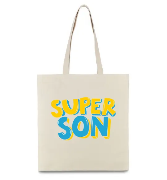 Эко-сумка Найкрутіший син Бежевый фото