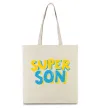 Эко-сумка Найкрутіший син Бежевый фото