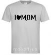 Мужская футболка I love MOM Lovely Серый фото