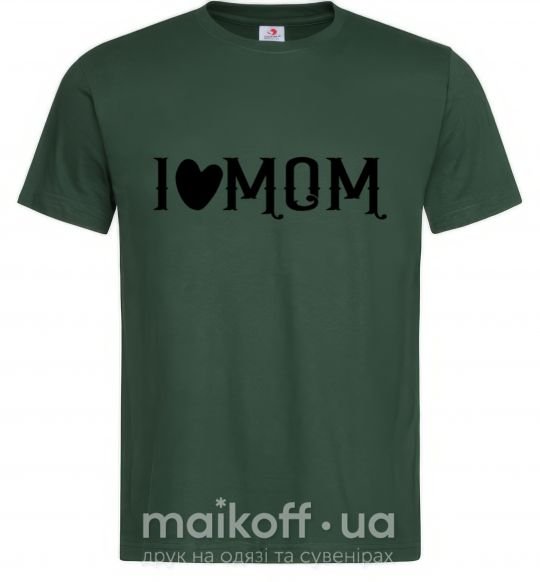 Чоловіча футболка I love MOM Lovely Темно-зелений фото