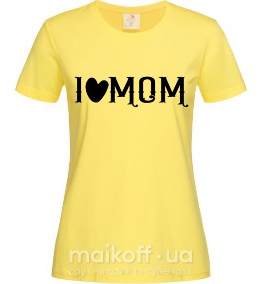 Женская футболка I love MOM Lovely Лимонный фото