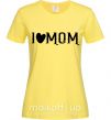 Жіноча футболка I love MOM Lovely Лимонний фото