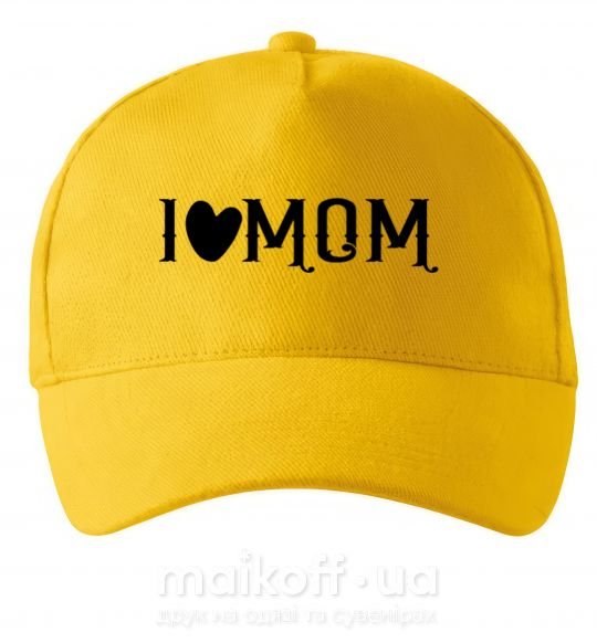 Кепка I love MOM Lovely Сонячно жовтий фото