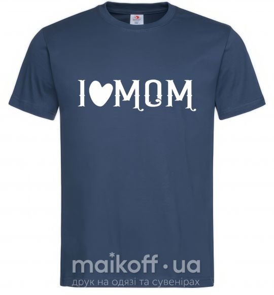 Мужская футболка I love MOM Lovely Темно-синий фото