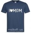 Чоловіча футболка I love MOM Lovely Темно-синій фото