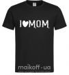 Мужская футболка I love MOM Lovely Черный фото