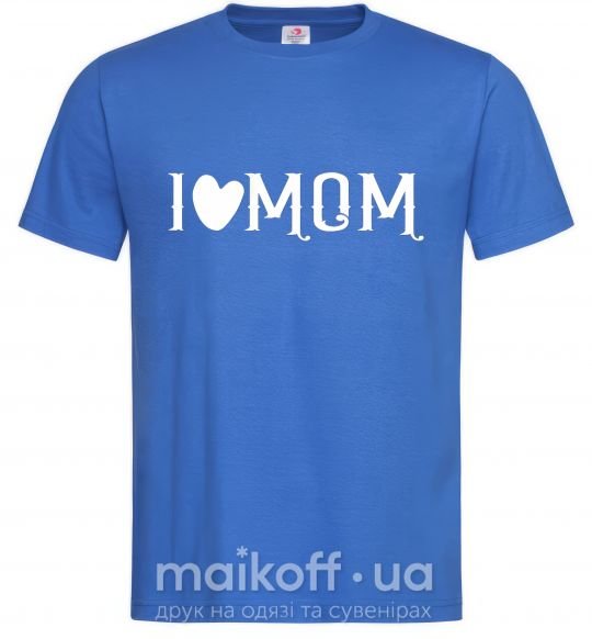 Мужская футболка I love MOM Lovely Ярко-синий фото