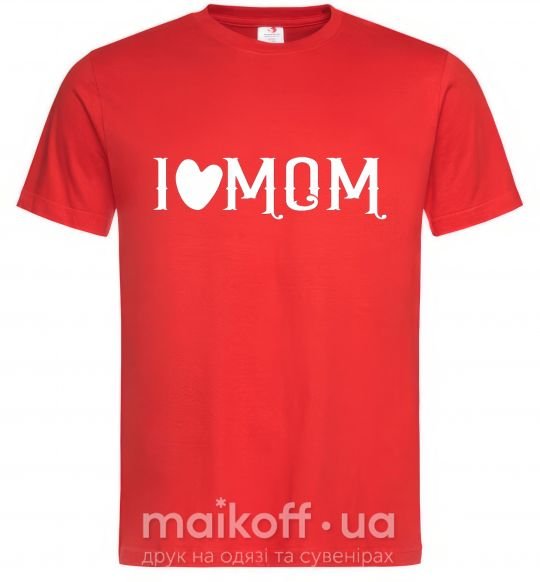 Мужская футболка I love MOM Lovely Красный фото