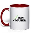 Чашка з кольоровою ручкою Jedi Master Червоний фото