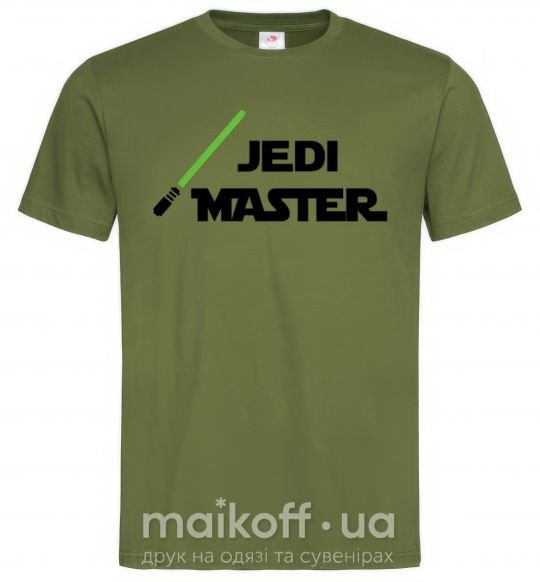 Мужская футболка Jedi Master Оливковый фото