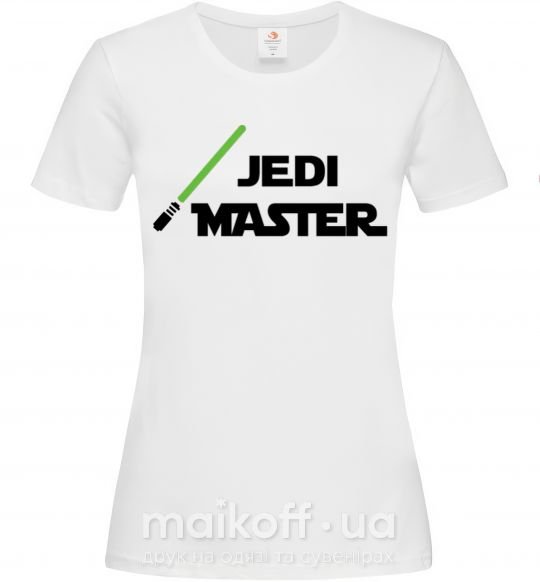 Жіноча футболка Jedi Master Білий фото