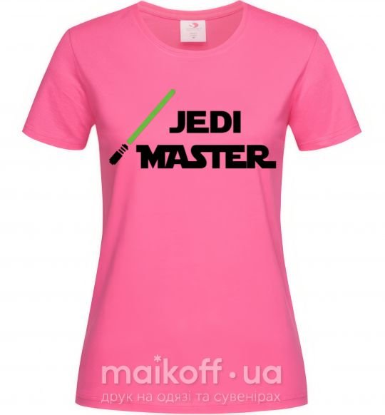 Женская футболка Jedi Master Ярко-розовый фото