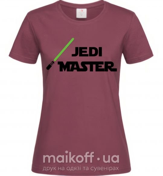 Жіноча футболка Jedi Master Бордовий фото