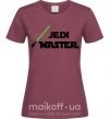 Жіноча футболка Jedi Master Бордовий фото
