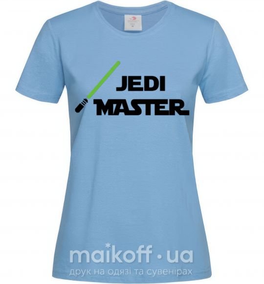 Жіноча футболка Jedi Master Блакитний фото